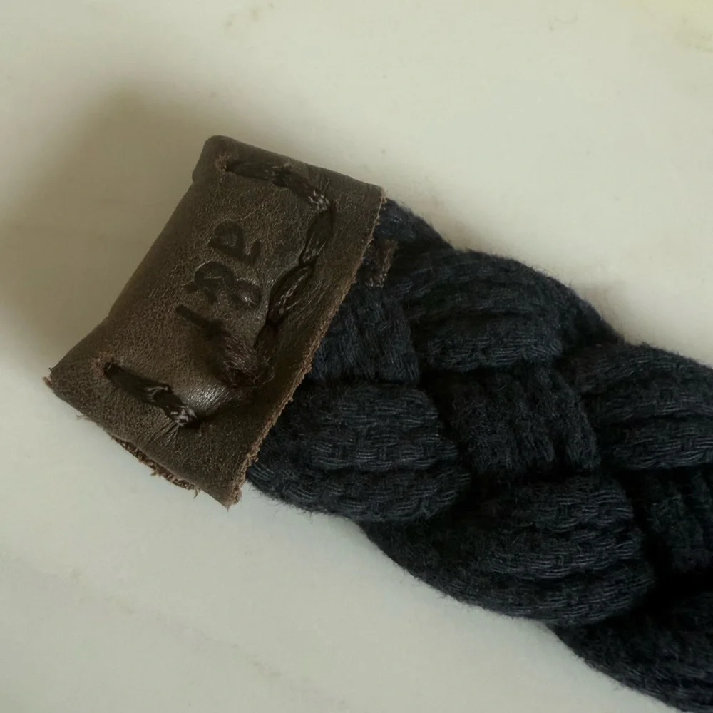 A&F Abercrombie & Fitch Belt Boys Braided Belt Navy Size 8